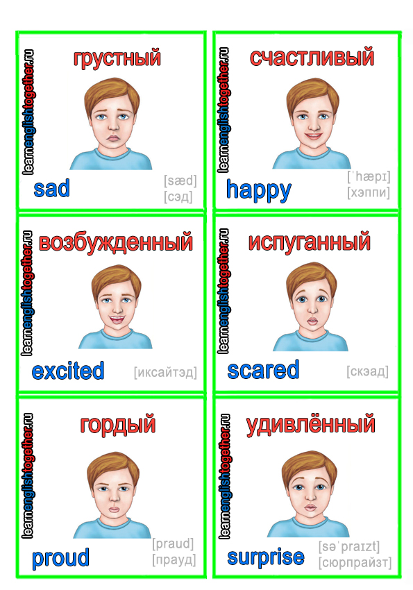 карточки для изучения английского языка